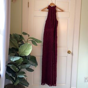 Tie neck holiday Jumpsuit from Anthropologie